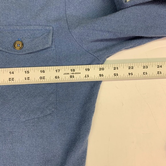 Marine Layer Blue Long Sleeve Button Up Work Shirt 100% Cotton Size Medium - Picture 11 of 12